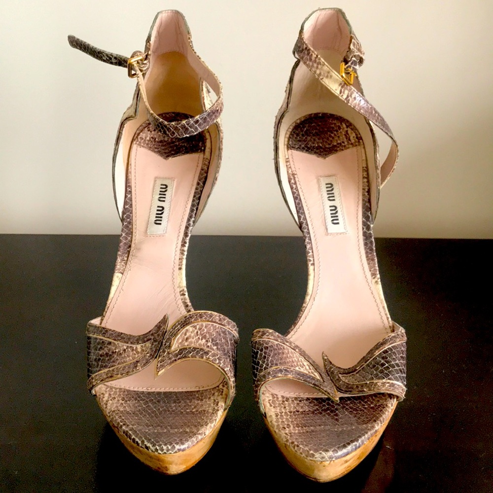 Miu Miu Snakeskin Heels!!